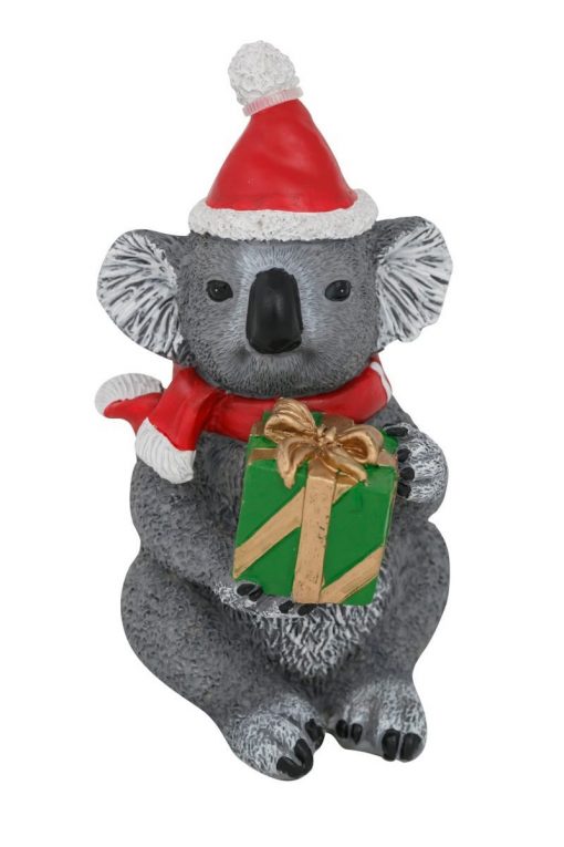 Christmas Koala with Present Figure 13cm