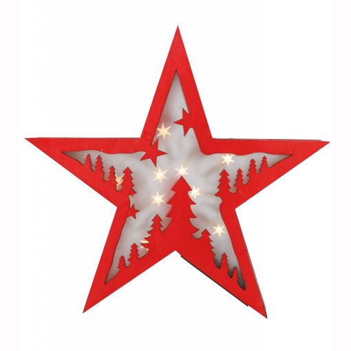 Red Star with LED 17.5cm W