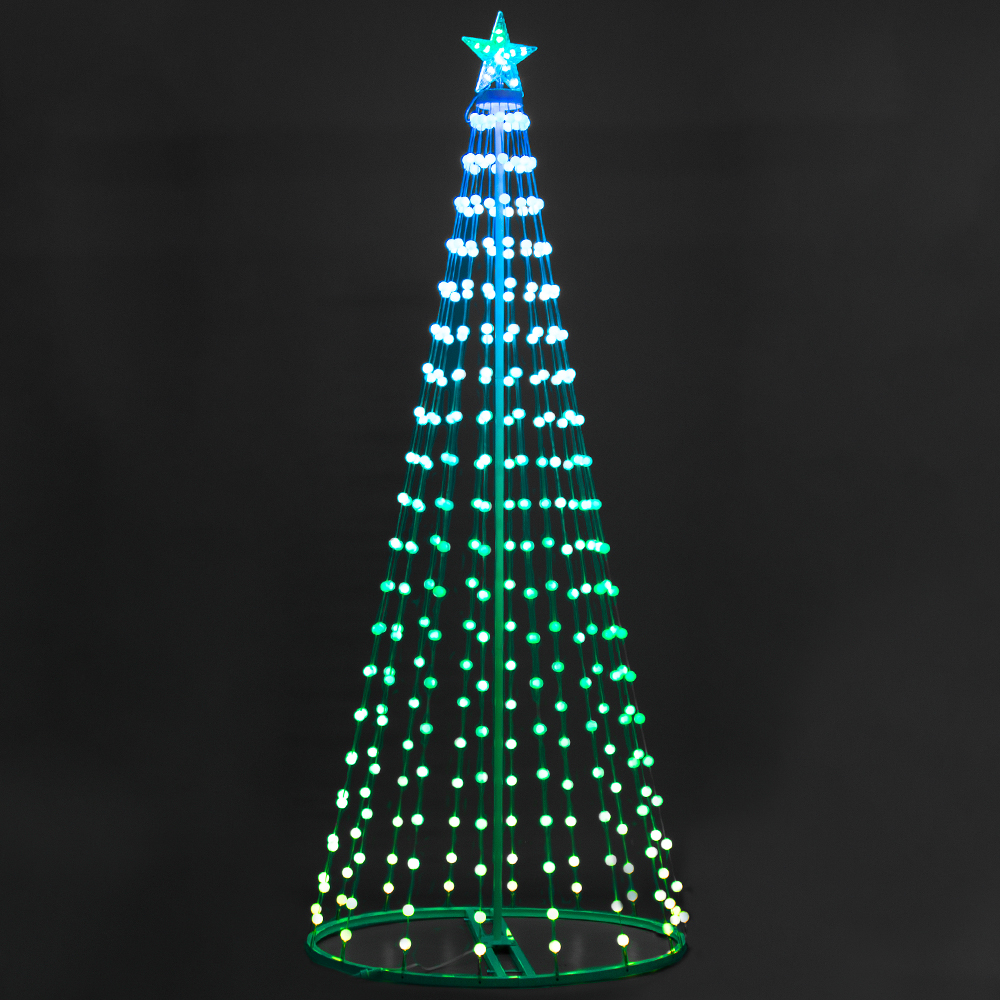 Outdoor Christmas Light Tree- 210cm Cone Shape - Big Christmas