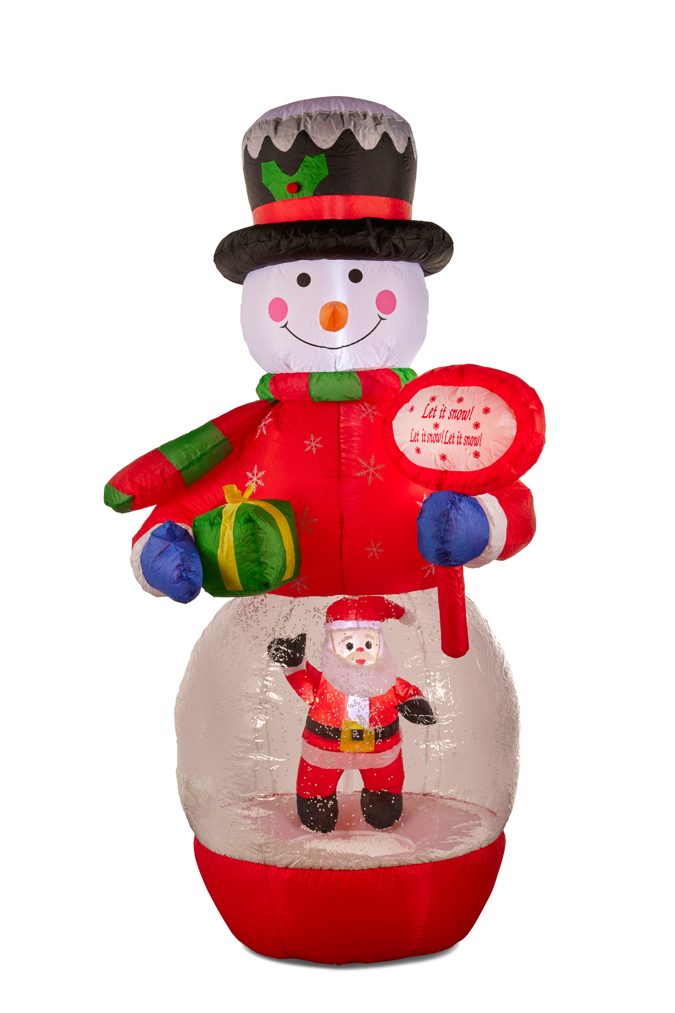 Outdoor Christmas Display Inflatable Snowman with Lights, 200cmH Big