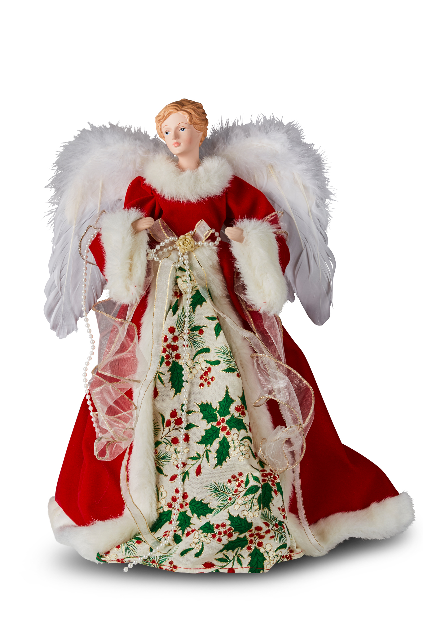41cm Christmas Tree Topper Holly Angel Big Christmas