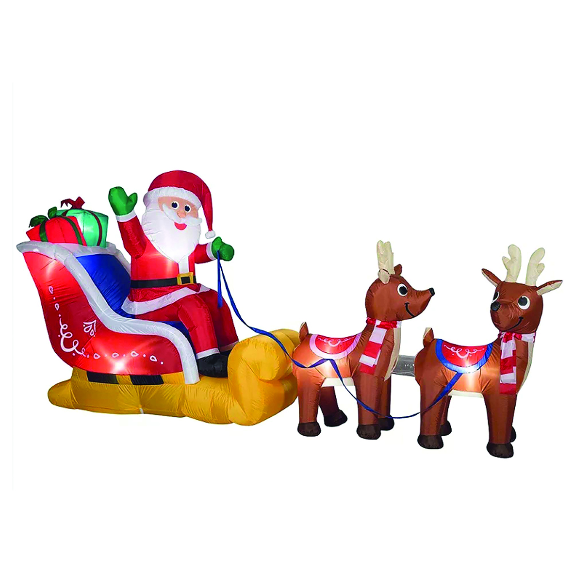 Inflatable Christmas Display - 270cm Santa Sleigh with Reindeer ...